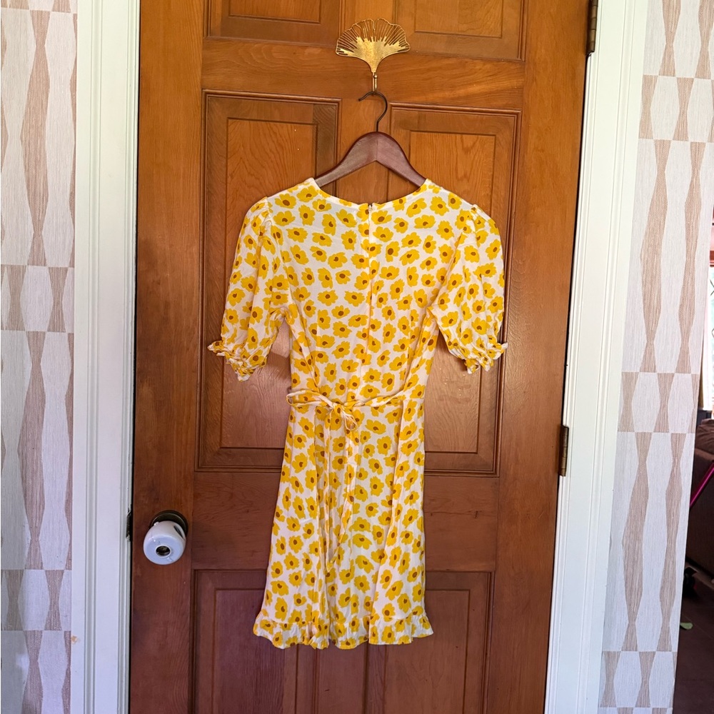 Faithfull the Brand Florence Marigold Floral
Spring Mini Dress Yellow - Picture 3 of 6